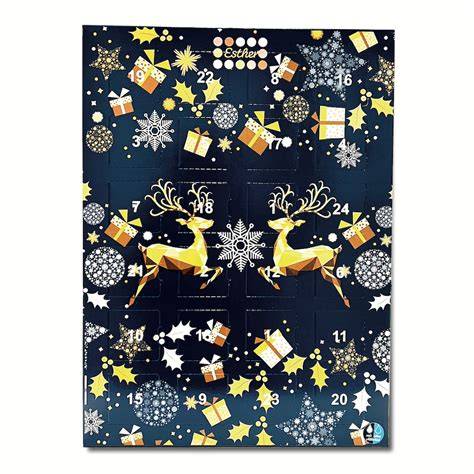 Weihnachtliche Pralinen im Adventskalender