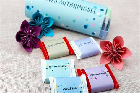 Weihnachtliche Sprüche auf Schokoladenverpackungen - DIY Inspiration