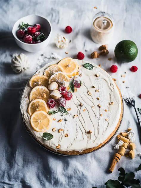 Weihnachtlicher Dekovorschlag für Käsekuchen ohne Backen