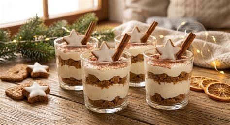 Weihnachtliches Spekulatius-Gebäck mit Quarkcreme