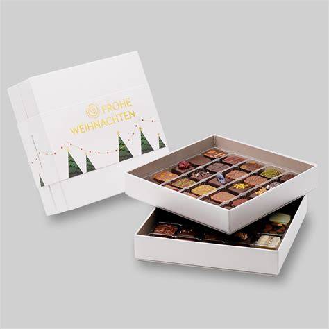 Weihnachts-Präsentkarton mit Pralinen