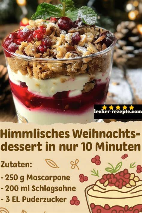 Weihnachtsdessert-Vorbereitungsplan