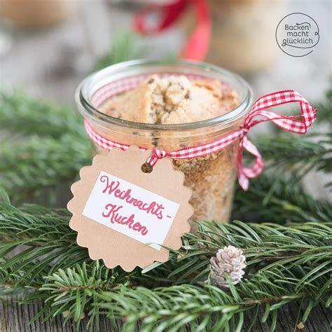 Weihnachtskuchen im Glas als Geschenk