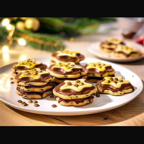 Weihnachtsplätzchen als Begleiter zur heißen Schokolade
