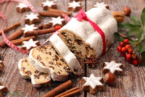 Weihnachtsstollen und Zutaten