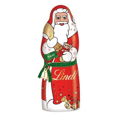 Weihnachtstafel mit Lindt Weihnachtsmann Nuss und Nussknacker-Dekor