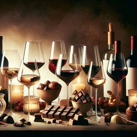 Wein und Schokolade - stilvoll präsentiert