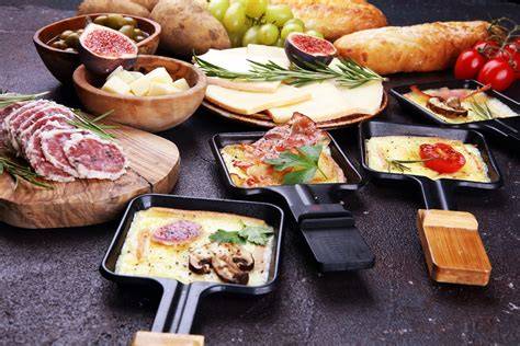 Wein und Tee zum Raclette