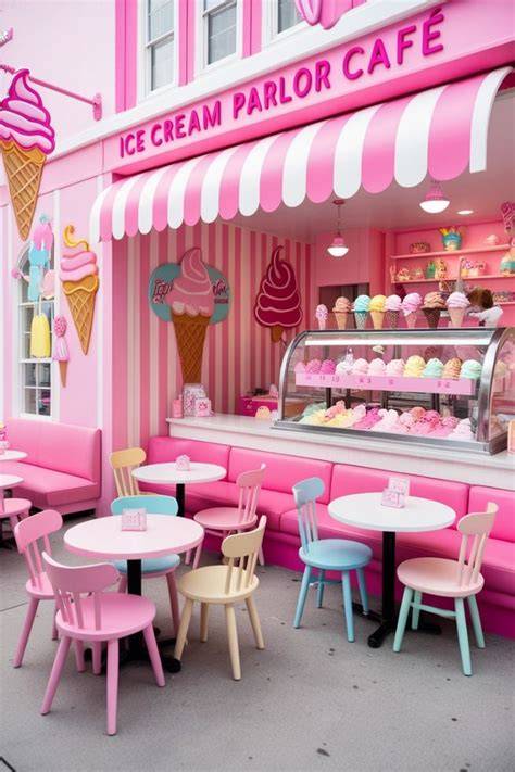 Weirdcore Wohntrend mit Pink Ice Cream Tisch
