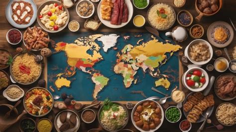 Weltkarte: Internationale und regionale Spezialitäten