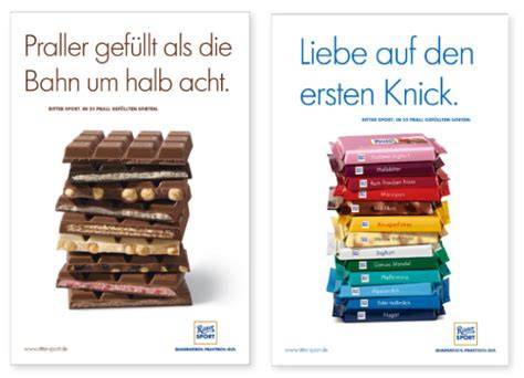 Werbeplakat Ritter Sport aus den 1930ern