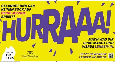 Werbeplakat mit dem Slogan 