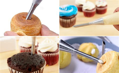Werkzeug: Spritzbeutel, Bäckerspritze und Maschine zum Befüllen von Krapfen