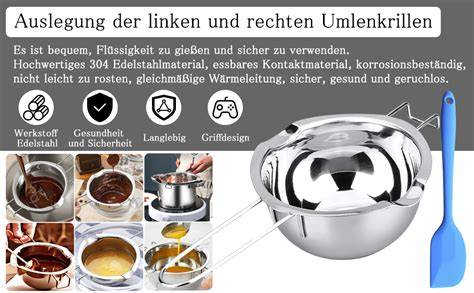 Werkzeug für Ganache: Schüssel, Topf, Spatel, Paletten