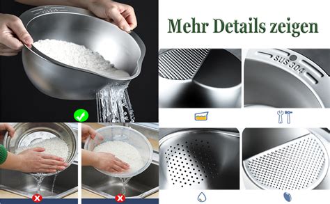 Werkzeuge für Desserts: Rührschüssel, Sieb, Glacemaschine