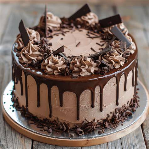 Werkzeuge für die Zubereitung und Dekoration einer Ganache-Torte