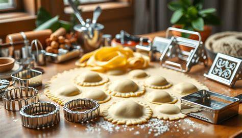 Werkzeuge und Hilfsmittel für perfekte Fondantplätzchen: Ausstecher, Ausrollstab, Glätter