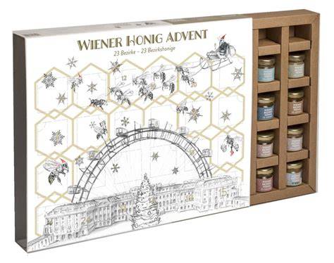 Wiener Honig Adventskalender mit 24 Türchen und Wiener Stadtbezirken