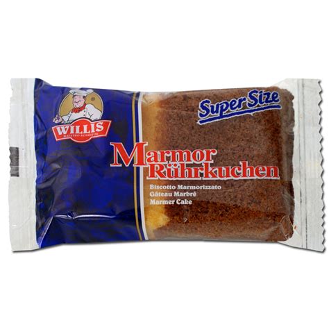 Willis Marmor-Rührkuchen einzeln verpackt auf Tellert