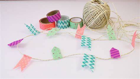 Wimpelgirlande aus Washi Tape