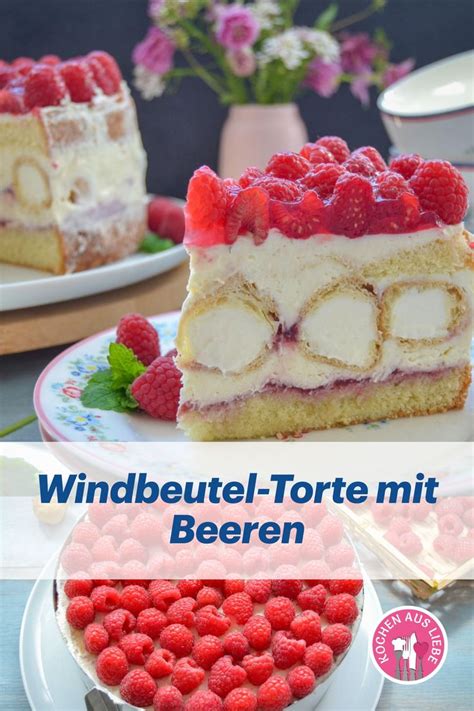 Windbeutel-Torte auf Kaffeetisch