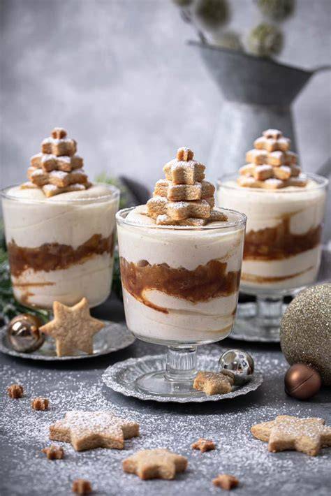 Winterliches Apfel-Spekulatius-Dessert im Glas