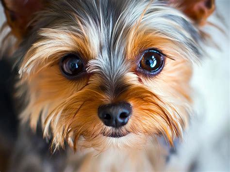 Yorkshire Terrier Seidenfell Nahaufnahme