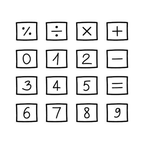 Zahlenkekse mit aufgedruckten Ziffern und mathematischen Symbolen