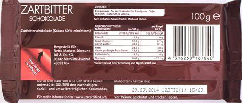 Zartbitterschokolade - Kakaobohnen, Tafeln und Inhaltsstoffe