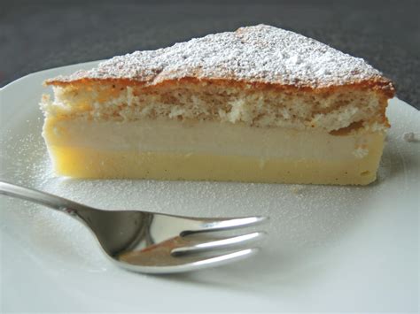 Zauberkuchen Schichten aufgeschnitten