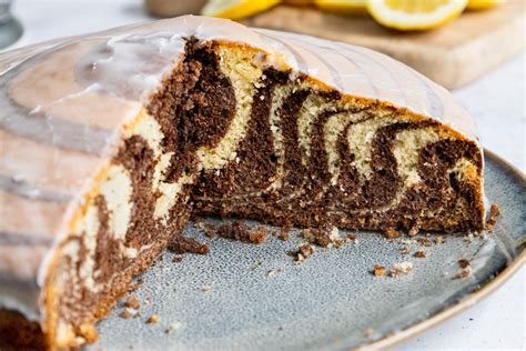 Zebra-Kuchen Muster im Anschnitt