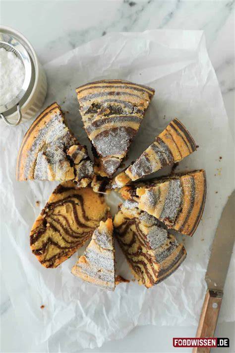 Zebrakuchen: Schrittweise Entstehung des Musters