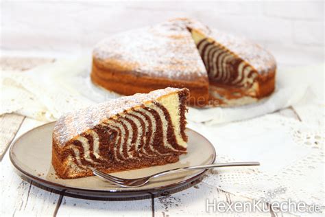 Zebrakuchen Schichtung in der Springform
