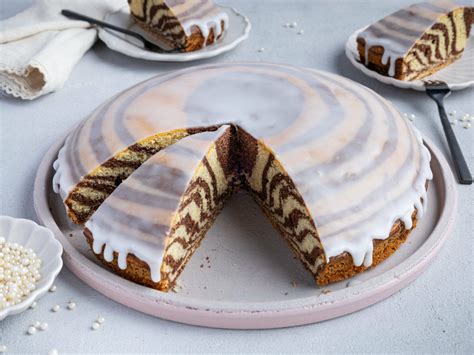 Zebrakuchen-Zubereitung für das typische Muster