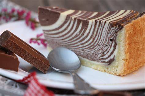 Zebramuster im Kuchen