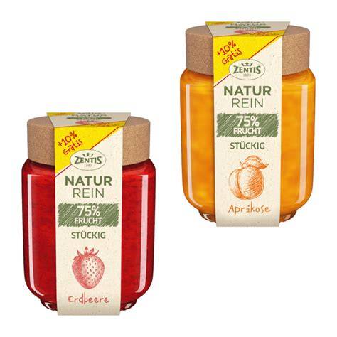 Zentis Marmelade mit nachhaltigem Korkdeckel