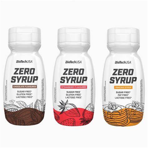 Zero Schoko Sirup auf verschiedenen Speisen: Pfannkuchen, Desserts, Porridge