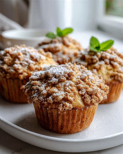 Zimt Streusel Muffins frisch aus dem Ofen mit Zuckerguss