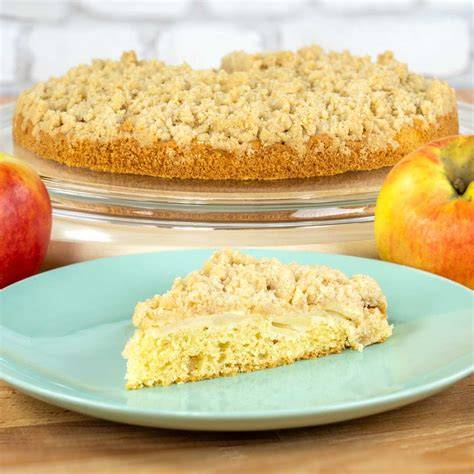 Zimtstreusel auf Apfelkuchen