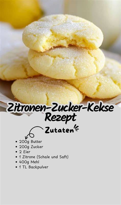 Zitronen-Ghriba - kleine rissige Kekse mit Zucker bestreut