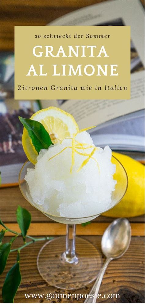 Zitronen-Granita Serviervorschlag