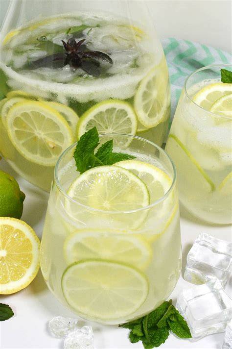 Zitronen-Ingwer-Limonade mit frischer Minze