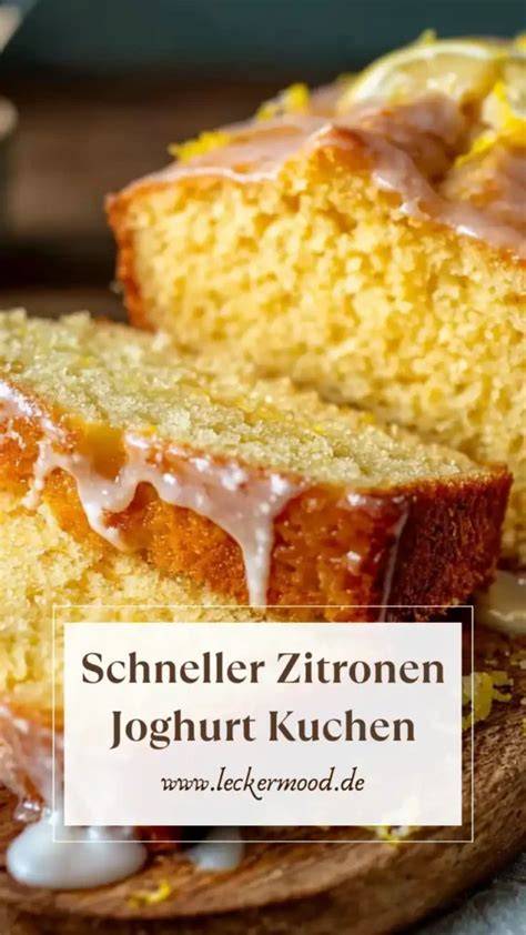 Zitronen-Rührkuchen: Zutaten, Schritte und Glasur als Infografik