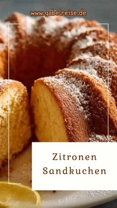 Zitronen-Sandkuchen mit Puderzucker