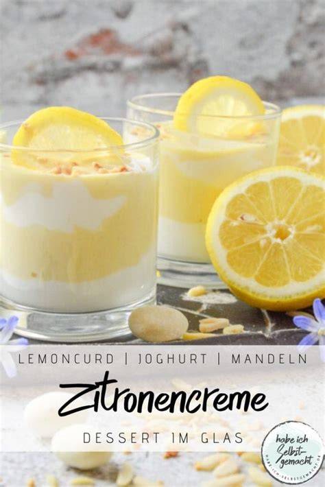Zitronencreme Dessert als Teil eines sommerlichen 4-Gänge-Menüs