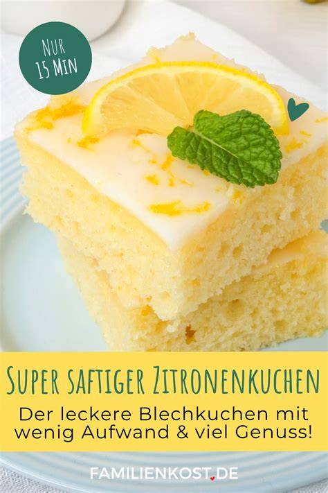 Zitronenkuchen aufgeschnitten - fructosefrei