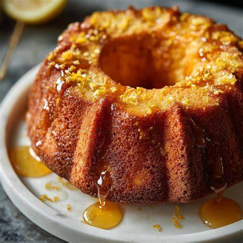 Zitronenkuchen und Honig als Zutaten - stimmungsvolle Food-Fotografie