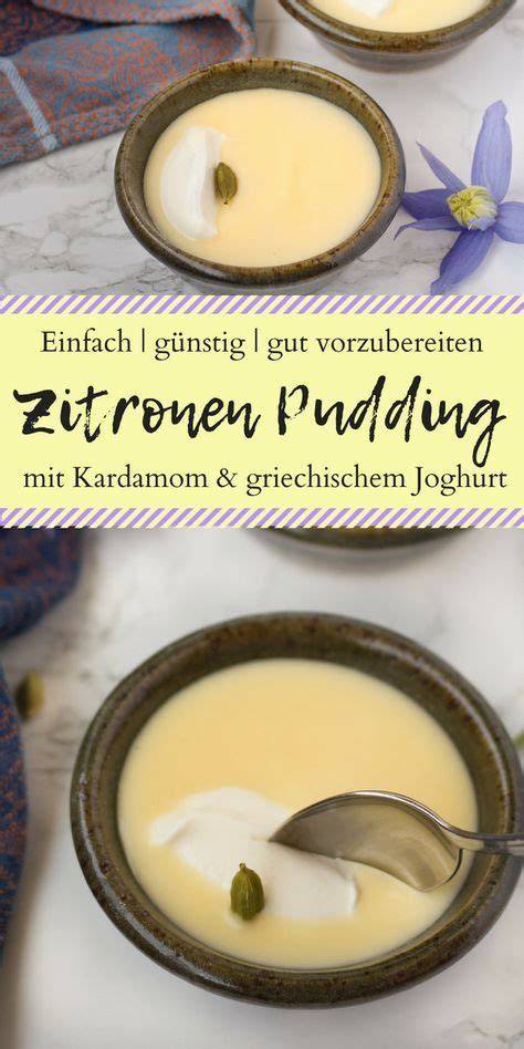 Zitronenpudding mit Kardamom und Joghurt