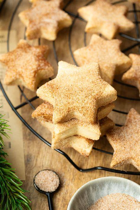 Zitronenteig mit Schichten aus Zucker und Zimt