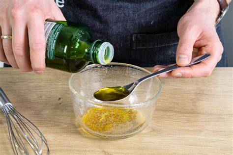 Zubereitung Honig Essig Öl Dressing Schritt für Schritt